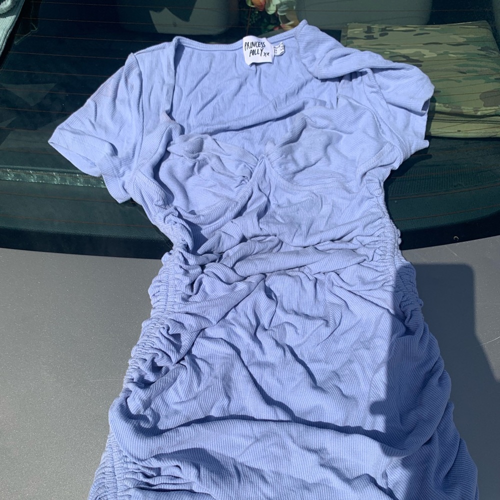 Blue mini dress